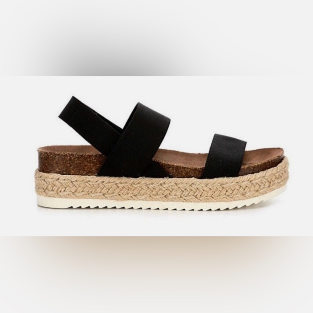 Steve Madden Girl black Cassie slip on espadrille sandals